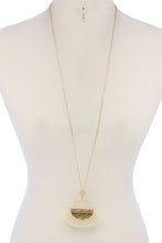 Load image into Gallery viewer, Half Circle Tassel Pendant Necklace