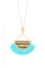 Load image into Gallery viewer, Half Circle Tassel Pendant Necklace