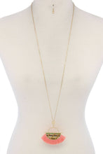 Load image into Gallery viewer, Half Circle Tassel Pendant Necklace