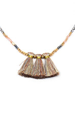 Load image into Gallery viewer, Modern Triple Tassel Beaded Necklace