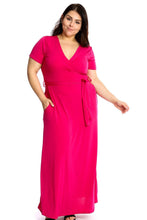 Load image into Gallery viewer, Waist Tie Breathable Summertime Maxi Dress