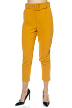 Load image into Gallery viewer, Crinkled Belted Skinny Pants