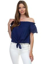 Load image into Gallery viewer, Off Shoulder Cutout Sleeve Top