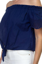 Load image into Gallery viewer, Off Shoulder Cutout Sleeve Top