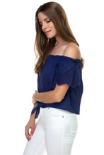 Load image into Gallery viewer, Off Shoulder Cutout Sleeve Top