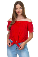 Load image into Gallery viewer, Off Shoulder Cutout Sleeve Top