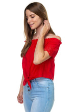 Load image into Gallery viewer, Off Shoulder Cutout Sleeve Top