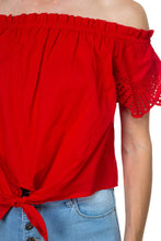 Load image into Gallery viewer, Off Shoulder Cutout Sleeve Top