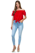 Load image into Gallery viewer, Off Shoulder Cutout Sleeve Top