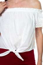 Load image into Gallery viewer, Off Shoulder Cutout Sleeve Top