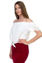 Load image into Gallery viewer, Off Shoulder Cutout Sleeve Top