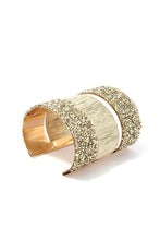 Load image into Gallery viewer, Textured Beaded Cuff Bracelet