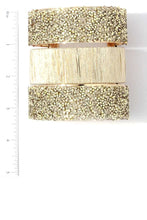 Load image into Gallery viewer, Textured Beaded Cuff Bracelet
