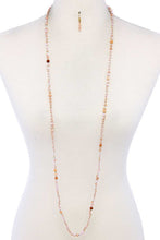 Load image into Gallery viewer, Beaded Fashion Long Necklace And Earring Set