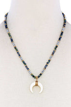 Load image into Gallery viewer, Beaded Fashion Crescent Moon Pendant Necklace