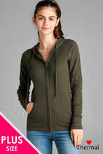 Load image into Gallery viewer, Long Sleeve Thermal Hoodie Jacket