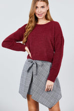 Load image into Gallery viewer, Long Sleeve Round Neck Crop Sweater