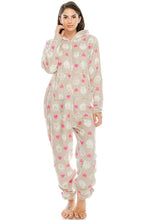 Load image into Gallery viewer, Flannel Jumpsuit Pj W/ Hoodie