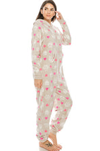 Load image into Gallery viewer, Flannel Jumpsuit Pj W/ Hoodie