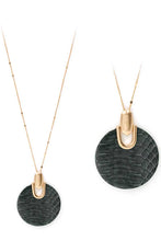 Load image into Gallery viewer, Genuine Leather Animal Textured Pendant Necklace