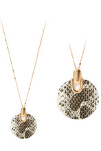 Load image into Gallery viewer, Genuine Leather Animal Textured Pendant Necklace
