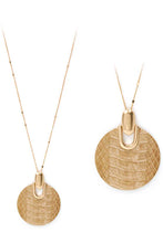 Load image into Gallery viewer, Genuine Leather Animal Textured Pendant Necklace