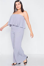 Load image into Gallery viewer, Plus Size Off-the-shoulder Flounce Wide Leg Jumpsuit