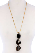 Load image into Gallery viewer, Natural Stone Flat Snake Chain Necklace