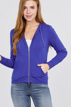 Load image into Gallery viewer, Long Sleeve Zipper French Terry Jacket W/ Kangaroo Pocket