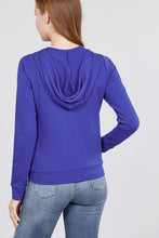 Load image into Gallery viewer, Long Sleeve Zipper French Terry Jacket W/ Kangaroo Pocket