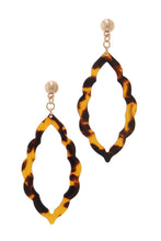 Load image into Gallery viewer, Acetate Moroccan Shape Post Drop Earring