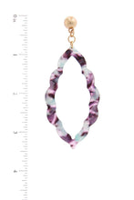 Load image into Gallery viewer, Acetate Moroccan Shape Post Drop Earring