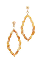 Load image into Gallery viewer, Acetate Moroccan Shape Post Drop Earring