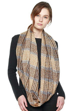 Load image into Gallery viewer, Plaid Infinity Scarf