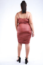 Load image into Gallery viewer, Ruched Pu Dress