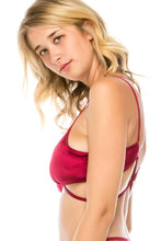 Load image into Gallery viewer, Strappy Bralette W/ Velvet Overlay