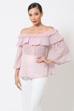 Load image into Gallery viewer, Polka Dot Sheer Off Shoulder Top