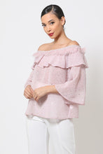 Load image into Gallery viewer, Polka Dot Sheer Off Shoulder Top