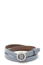 Load image into Gallery viewer, Rhinestone Buckle Pu Leather Belt