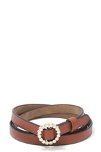 Load image into Gallery viewer, Rhinestone Buckle Pu Leather Belt