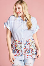 Load image into Gallery viewer, Striped Buttoned Down Collared Blouse
