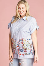 Load image into Gallery viewer, Striped Buttoned Down Collared Blouse