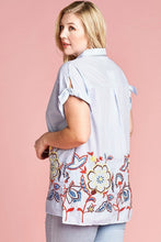 Load image into Gallery viewer, Striped Buttoned Down Collared Blouse