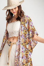 Load image into Gallery viewer, Rayon Challis Ruffle Bottom Maxi Open Kimono