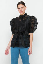 Load image into Gallery viewer, A See-thru Mini Length Organza Top