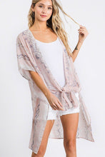Load image into Gallery viewer, Chiffon Patterned Open Front Kimono