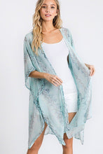 Load image into Gallery viewer, Chiffon Patterned Open Front Kimono