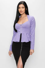 Load image into Gallery viewer, Long Sleeve Ruffle Zip-up Jacket