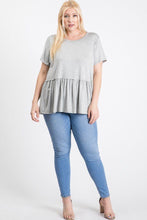 Load image into Gallery viewer, Camo Print With Babydoll Short Sleeve Top