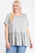 Load image into Gallery viewer, Camo Print With Babydoll Short Sleeve Top